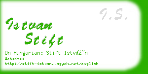 istvan stift business card